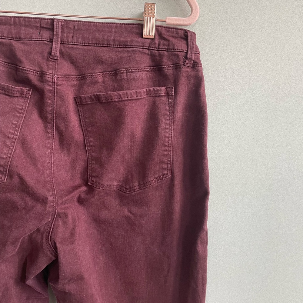 Pistola Maroon Hannah Moto Cargo High Rise Skinny Jeans - Picture 6 of 9
